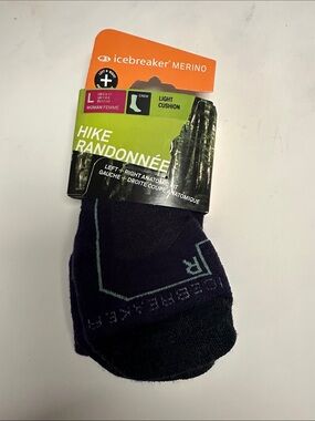 Icebreaker Merino Purple Crew Hike Socks - Light Cushion